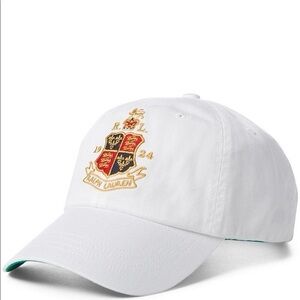 Polo Ralph Lauren hat white and green with gold crest